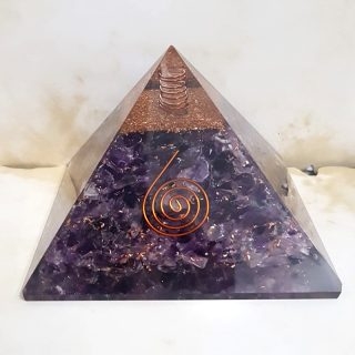 Pirâmide Orgonite Ametista 9×9