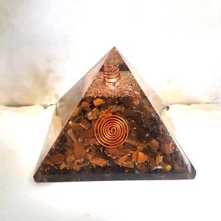 Pirâmide Orgonite Olho Tigre 9×9